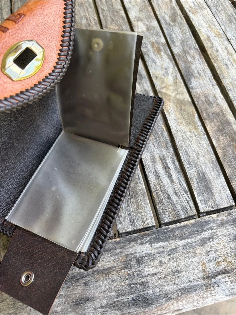 Vintage Hand-Tooled Leather Clutch